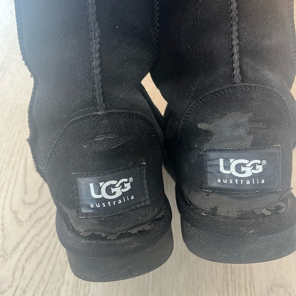 UGG Australia TALL Boot Womens Classic Black Suede Size US 7 Casual Pull On - Picture 8 of 10